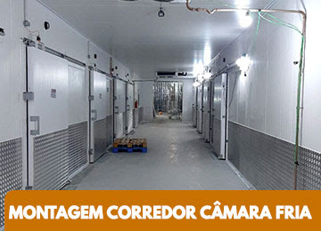 Montagem corredor câmara fria